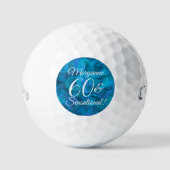 Ocean Blue 60 en Sensational Birthday Party Golfballen (Voorkant)