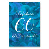Ocean Blue 60 en Sensational Birthday Party Kaart (Achterkant)