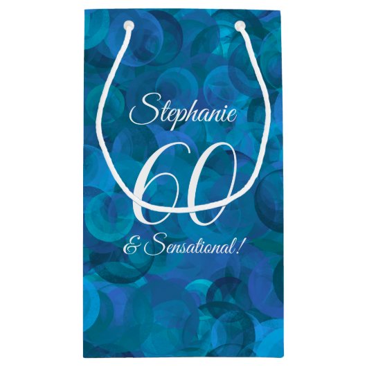 Ocean Blue 60 en Sensational Birthday Party Klein Cadeauzakje (Achterkant)