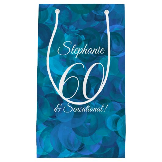 Ocean Blue 60 en Sensational Birthday Party Klein Cadeauzakje (Voorkant)