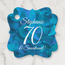 Ocean Blue 70 en Sensational Birthday Party Bedankjes Labels