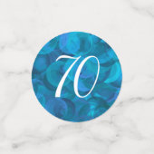 Ocean Blue 70 en Sensational Birthday Party Confetti (Kleine voorkant)
