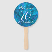 Ocean Blue 70 en Sensational Birthday Party Handwaaier (Voorkant)