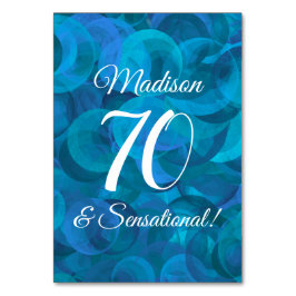 Ocean Blue 70 en Sensational Birthday Party Kaart
