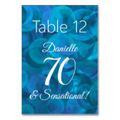 Ocean Blue 70 en Sensational Birthday Party Kaart (Voorkant)