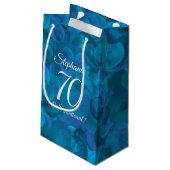 Ocean Blue 70 en Sensational Birthday Party Klein Cadeauzakje (Achterkant Gekanteld)