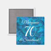 Ocean Blue 70 en Sensational Birthday Party Magneet (Voorkant / Achterkant)