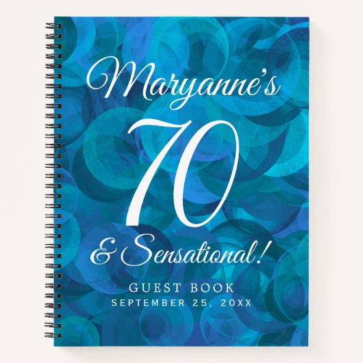 Ocean Blue 70 en Sensational Birthday Party Notitieboek (Voorkant)
