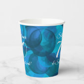 Ocean Blue 70 en Sensational Birthday Party Papieren Bekers (Links)