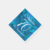 Ocean Blue 70 en Sensational Birthday Party Servet (Hoek)