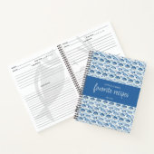 Ocean Blue aangepaste naam Passen getrouwd Favorie Notitieboek (Binnen)