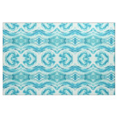Ocean Blue Abstract Painted Beach Marmeren Golven Stof (Fat Quarter)