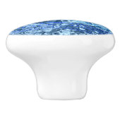 Ocean Blue Abstract Water Pattern Keramische Knop (Zijkant)
