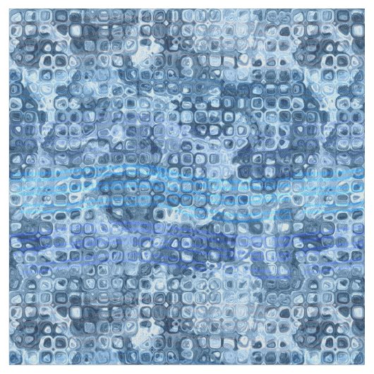 Ocean Blue Abstract Water Pattern Stof (Close Up)