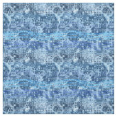 Ocean Blue Abstract Water Pattern Stof (Swatch)
