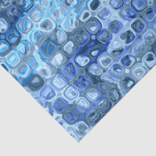 Ocean Blue Abstract Water Pattern Tissuepapier (Detail)