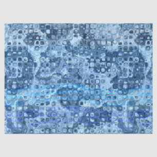 Ocean Blue Abstract Water Pattern Tissuepapier