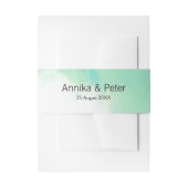 Ocean Blue Abstracte Waterverf bruiloft Uitnodigingen Wikkel (Voorkant Voorbeeld)