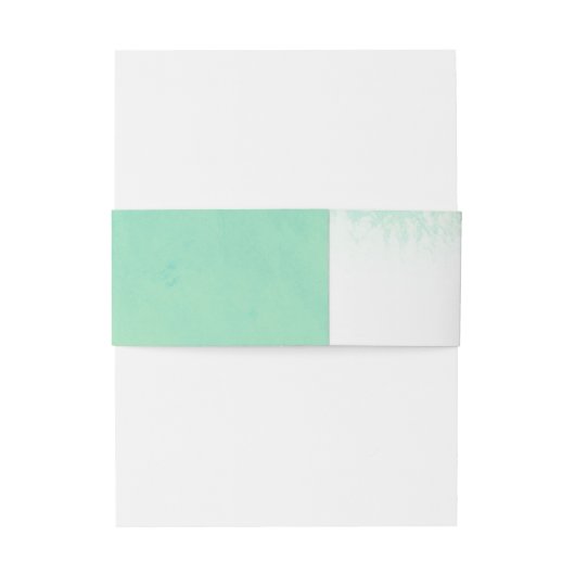 Ocean Blue Abstracte Waterverf bruiloft Uitnodigingen Wikkel (Achterkant Voorbeeld)