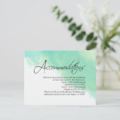 Ocean Blue Abstracte Waterverf Kalligrafie Briefkaart (Staand voorkant)