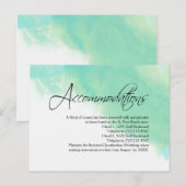 Ocean Blue Abstracte Waterverf Kalligrafie Briefkaart (Voorkant / Achterkant)