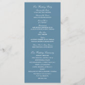 Ocean Blue Adirondack Stoelen Ceremonie Programma Programmakaart (Achterkant)