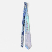 Ocean Blue Agate Glitter Sparkly Stropdas (Achterkant)