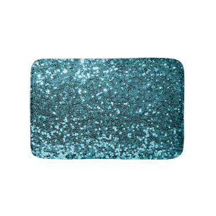 Ocean Blue Aqua Blauwgroen Glitter Sequin Turquois Badmat