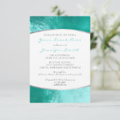 Ocean Blue Aqua Gray White Metallic Beach Kaart (Staand voorkant)