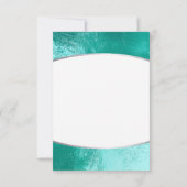 Ocean Blue Aqua Gray White Metallic Beach Kaart (Achterkant)