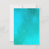 Ocean Blue Aqua Pearl White Metallic Beach Kaart (Achterkant)