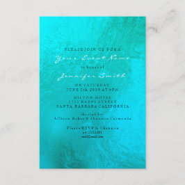 Ocean Blue Aqua Pearl White Metallic Beach Kaart