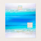 Ocean Blue Aqua Professional Logo Folded Visitekaartje (Buitenkant ongevouwen)