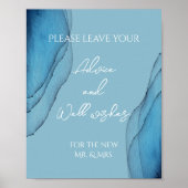 Ocean blue, aquamarine Advice and Well wil Poster (Voorkant)