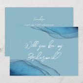 Ocean blue aquamarine is mijn bridesmaïde voorstel kaart (Voorkant / Achterkant)