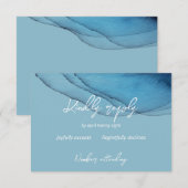 Ocean blue aquamarine RSVP kaartje (Voorkant / Achterkant)