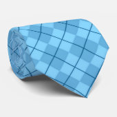 Ocean Blue Argyle Necktie Stropdas (Opgerold)