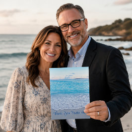 Ocean Blue Beach Pastor Waardering Bedankkaart