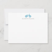 Ocean Blue Bicycle en grote Stippen Note Cards Kaart (Voorkant)