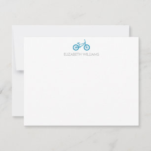 Ocean Blue Bicycle en grote Stippen Note Cards Kaart