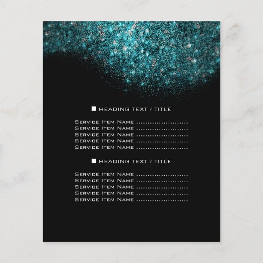 Ocean Blue Black Conceptual Minimal Confetti Flyer (Achterkant)