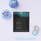 Ocean Blue Black Conceptual Minimal Confetti Flyer (Enkel)