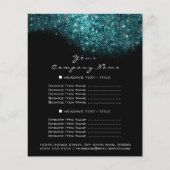 Ocean Blue Black Conceptual Minimal Confetti Flyer (Voorkant)