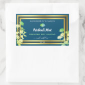 Ocean Blue Bloemen Product Verpakking Etiketten Go (Tas)