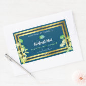 Ocean Blue Bloemen Product Verpakking Etiketten Go (Envelop)