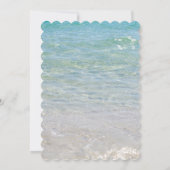 Ocean Blue bruiloft uitnodiging (Achterkant)
