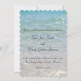 Ocean Blue bruiloft uitnodiging