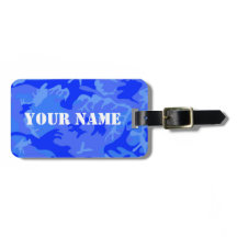 Ocean Blue Camo bagagelabel