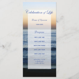 Ocean Blue Celebration of Life-programmakaart Programmakaart