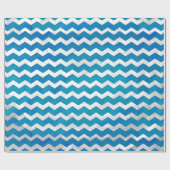 Ocean Blue Chevron Pattern Cadeaupapier (Vlak)